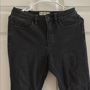 Free People CURVY collection black skinny jeans